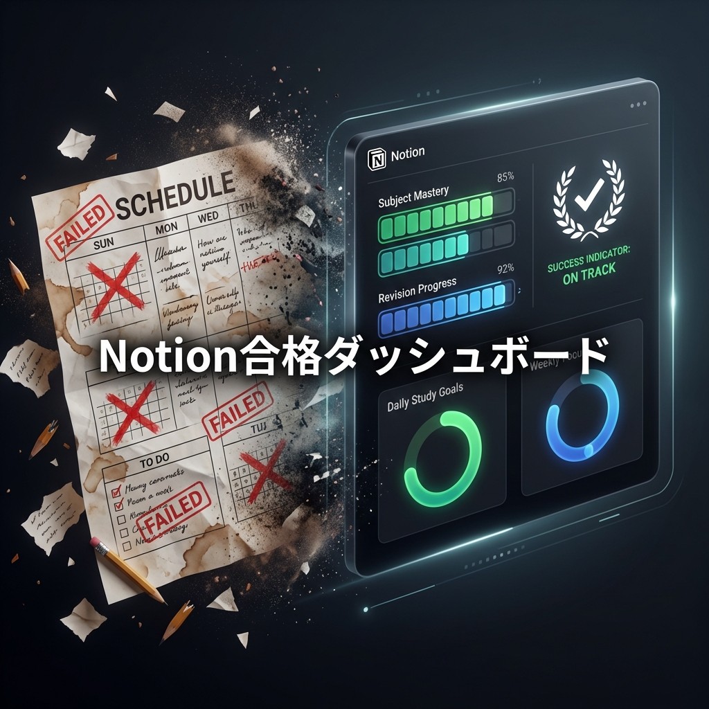 Notionで進捗管理！「落ちる人」と「受かる人」のダッシュボードの違い